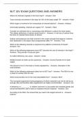 NUT 10V EXAM QUESTIONS AND ANSWERS