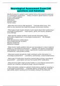 Neurological Assessment Exam&sol;146 questions and Solutions
