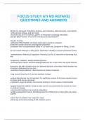 FOCUS STUDY ATI MS RETAKE&rpar; QUESTIONS AND ANSWERS