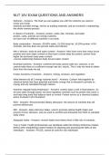 NUT 10V EXAM QUESTIONS AND ANSWERS