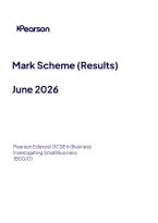 2026 EDEXCEL GCSE BUSINESS PAPER 1 MARK SCHEME