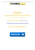 Passing your Acquia-Certified-Site-Builder-D8 Exam Questions In one attempt with the help of Acquia-Certified-Site-Builder-D8 Dumpshead!