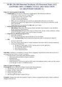 NURS 210 OB Maternal Newborn ATI Proctored Notes ALL ANSWERS 100&percnt; CORRECT FALL-2021 SOLUTION GUARANTEED GRADE A&plus;