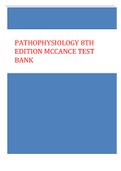 PATHOPHYSIOLOGY 8TH EDITION MCCANCE TEST BANK
