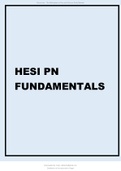 HESI PN Fundamentals Latest 2021&period;