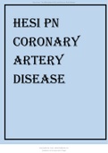 HESI PN Latest Coronary Artery Disease Exam 2021.