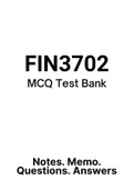 FIN3702 - MCQ ExamPACK (Multiple Choice Questions and ANSWERS for 2018-2022)
