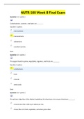 NUTR 100 Week 8 Final Exam-Questions and Answers 2020&sol;2021