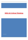 HESI A2 Critical Thinking Exam ( 2021 latest update )