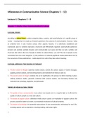 Milestones in Communication Science Summary (Chapters 5 - 12)