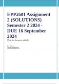 EPP2601 Assignment 2 Full Solutions Semester 2 2024 - DUE 16 September 2024 &semi;100 &percnt; TRUSTED workings&comma; Expert Solved&comma; Explanations and Solutions&period; 