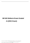 NR 602 Midterm Exam Graded A+{2021 Exam}