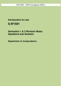 ILW1501 - NEW Exam pack (Revision Notes Questions and Answers 2021).