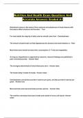 Nutrition And Health Exam Questions And Accurate Answers Graded A&plus;