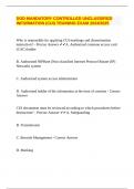 DOD MANDATORY CONTROLLED UNCLASSIFIED INFORMATION &lpar;CUI&rpar; TRAINING EXAM 2024&sol;2025