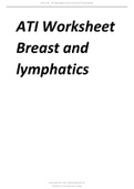 ATI Worksheet Breast and lymphatics  Latest 2021