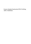Gizmos Student Exploration| DNA Profiling 100% VERIFIED.