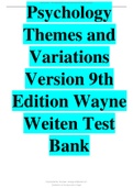 Test Bank For Psychology Themes and Variations Version 9th Edition Wayne Weiten Updated&period;