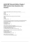 AAOS EMERGENCY CARE AND TRANSPORTATION OF THE SICK AND INJURED 11th EDITION&lpar;OBJECTIVES&rpar; CHAPTER 1 Que &dollar; Ans