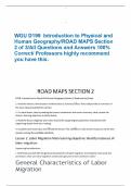 WGU D199  Introduction to Physical and Human Geography&sol;ROAD MAPS Section 2 of 3&sol;All Questions and Answers 100&percnt; Correct&sol; Professors highly recommend you have this&period;