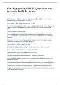 First Responder GPSTC Questions and Answers 100&percnt; Accurate
