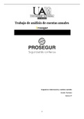 Trabajo de análisis de cuentas anuales Prosegur (2018).  INFORME DE AUDITORÍA, BALANCE, CUENTA DE RESULTADOS Y MEMORIA DE LAS CUENTAS ANUALES.