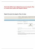 WGU D431 BFN1 Task 1&sol;Digital Forensics Investigative Plan of Action&sol;Latest Update with complete solution