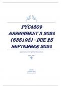 PYC4809 Assignment 3 &lpar;COMPLETE ANSWERS&rpar; 2024 &lpar;635198&rpar; - DUE 25 September 2024