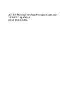 ATI RN Maternal Newborn Proctored Exam 2021 VERIFIED Q AND A.