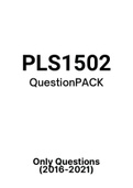PLS1502 - Previous Question Papers (2016-2021)