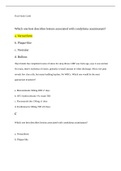 NR602 FINAL EXAM STUDY GUIDE QUESTIONS AND ANSWERS :NR 602 Primary Care of the Child bearing and Child rearing Family Practicum