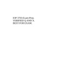 IOP 3703-Exam-Prep. VERIFIED Q AND A. BEST FOR EXAM.