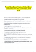  Texas State Board Practice Written Exam Comprehensive With Correct Solutions 2024