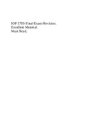 IOP 3703-Final-Exam-Revision. Excellent Material. Must Read.