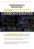 Carbohydrates as Biomolecules ( medical professional notes )