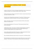 LACTATION CONSULTANT EXAM 2024&sol;2025