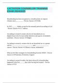 LACTATION COUNSELOR TRAINING EXAM 2024&sol;2025