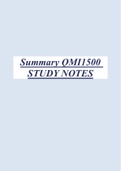 Summary QMI1500 STUDY NOTES and STUDY GUIDE QUESTIONS LATEST 2021