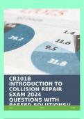 CR101B INTRODUCTION TO COLLISION REPAIR EXAM 2024 QUESTIONS WITH PASSED SOLUTIONS&excl;&excl;