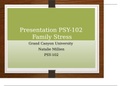 PSY 102 - Presentation Family Stress