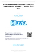 Stuvia-905463-ati-fundamentals-proctored-exam-100-questions-and-answers-latest-2020-2021.pdf very correct