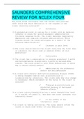 SAUNDERS COMPREHENSIVE REVIEW FOR NCLEX FOUR