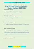 Utah TRT Questions and Answer &vert;  Latest Update 2024&sol;2025
