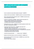MEP clinical care exam with complete solutions 2024&lowbar;2025