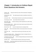 Chapter 1&colon; Introduction to Collision Repair Exam Questions And Answers