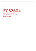 ECS2604 STUDY NOTES 2020
