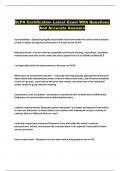 SLPA Certification Latest Exam With Questions And Accurate Answers