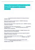 Clinical Assessment in Respiratory Care Exam -1 with complete solutions 2024&lowbar;2025