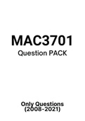 MAC3701 - Exam Questions PACK (2008-2021)