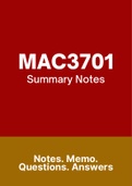 MAC3701 - Summarised NOtes